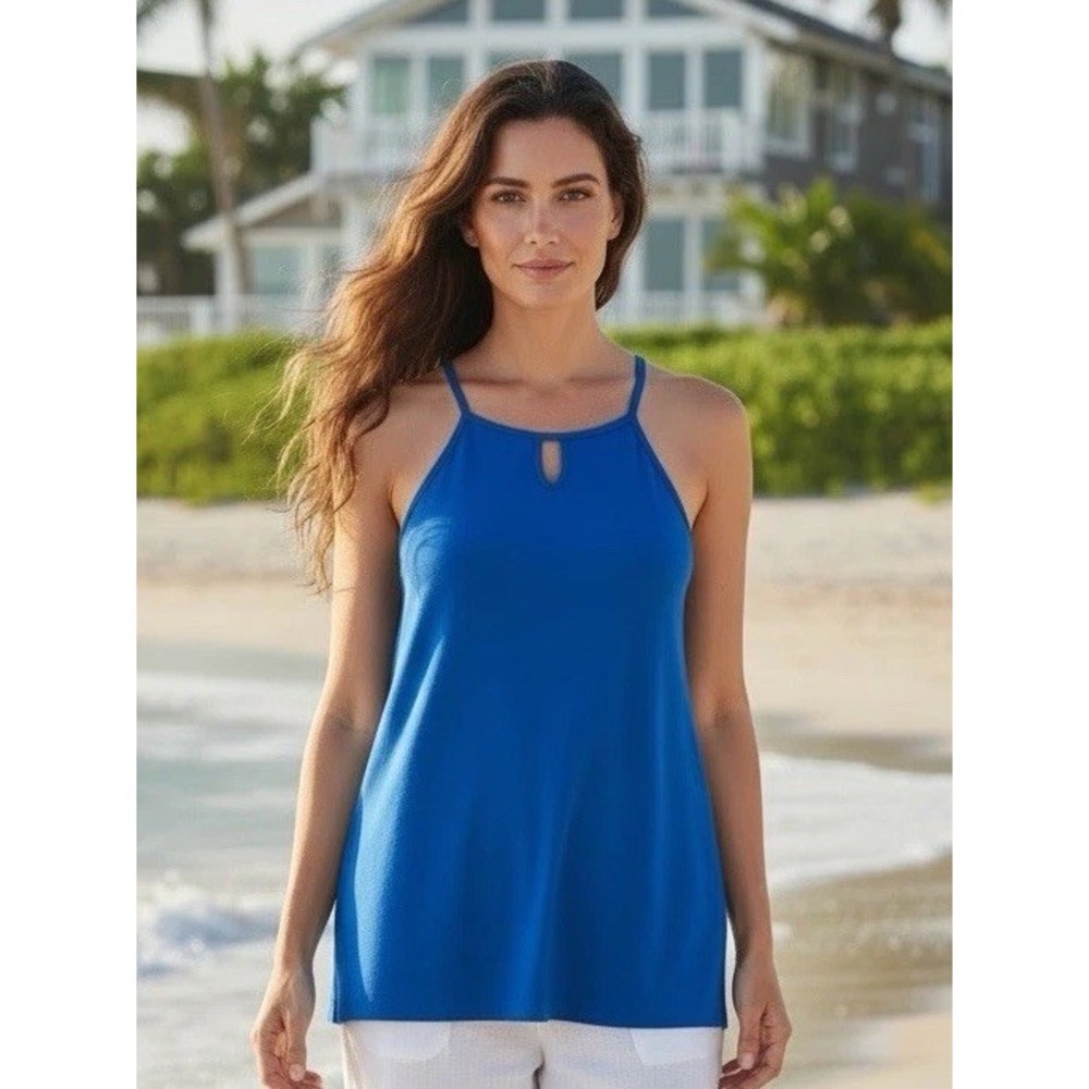 New Lilly Pulitzer XXS Shay Top Royal Blue Size XX Small Shirt Blouse Vacation